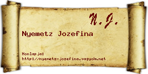 Nyemetz Jozefina névjegykártya